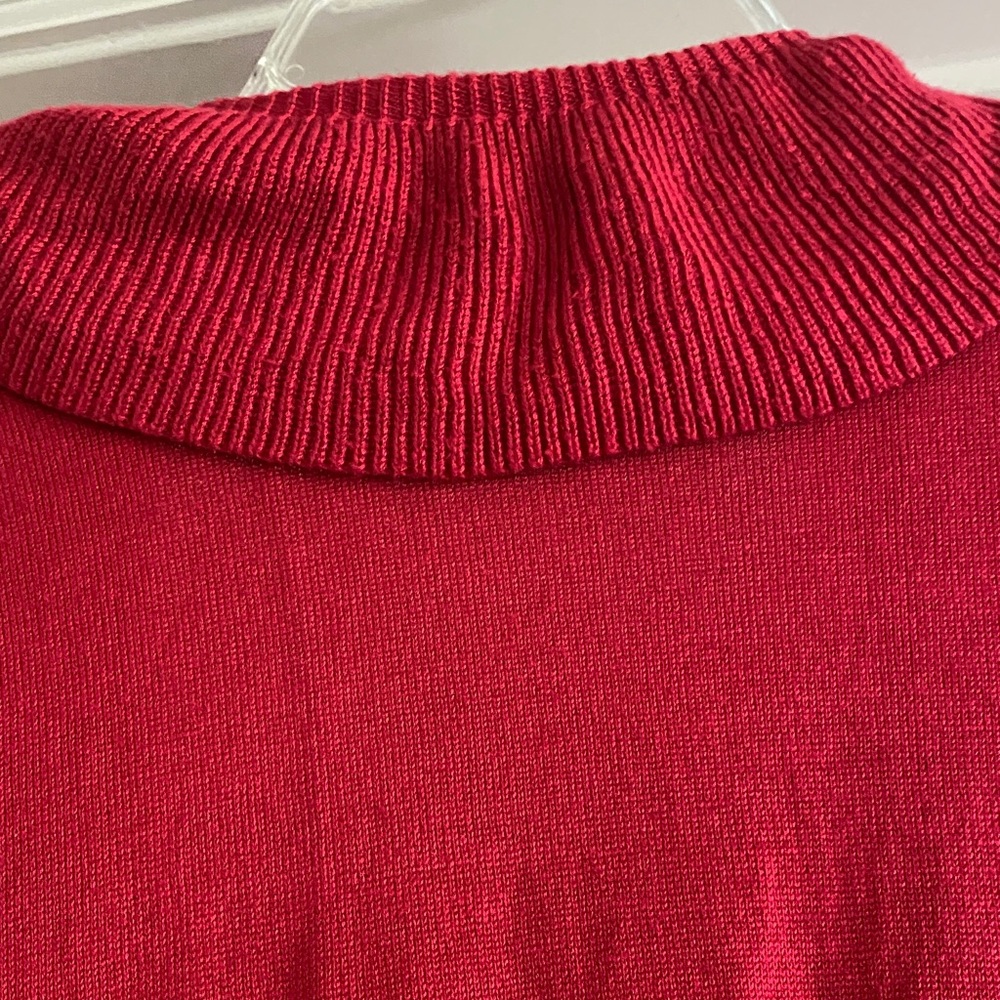 Style & Co. Red Ruffled Cardigan - Picture 5 of 10